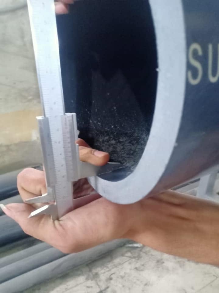 مواسير UPVC في موقع العمل